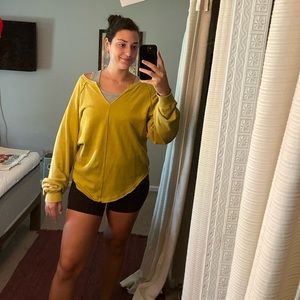 Anthropologie Pilcro Notch Neck Sweatshirt